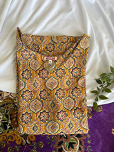 Yellow katha short kurti